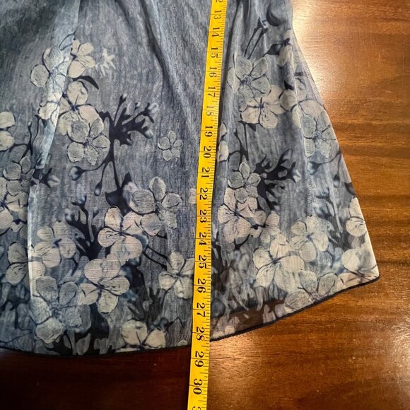 Whimsigoth Sheer Overlay Romantic Y2K Fairycore Fairy Grunge Blue Top Size XL - Picture 10 of 11